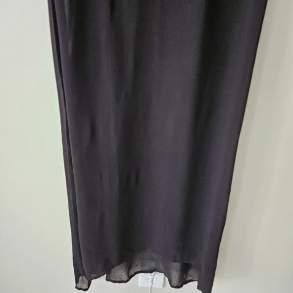 Doen Black Long Deep V Neck Slip Dress NWT - Picture 6 of 10